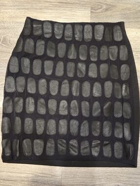 Sao Paulo Lambskin Patch Mini Skirt Sz 10